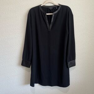 Theory Womens Medium Black Popover Combo Dress Office‎ Business Casual Event